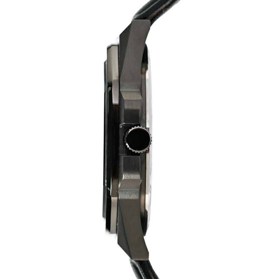サクスニーイザック 3針モデル オクタゴン SY15209-BK1 メンズ 腕時計 クオーツ 革ベルト ブラック LB2024