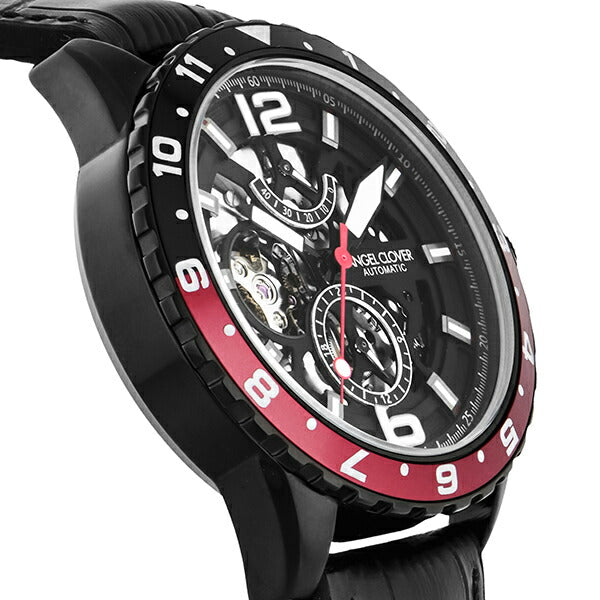 エンジェルクローバー TIME CRAFT DIVER タイムクラフトダイバー オートマチック TCA45BBK-BKN メンズ 腕時計 自動巻き 革ベルト ブラック