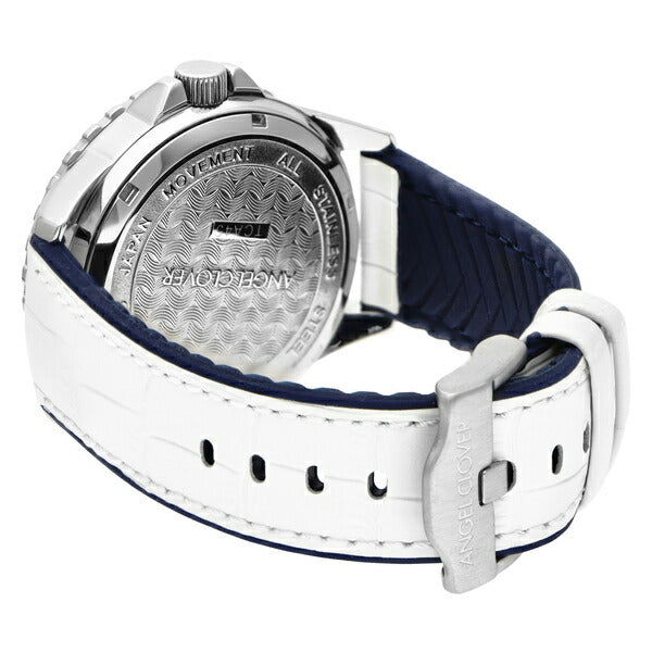 エンジェルクローバー TIME CRAFT DIVER タイムクラフトダイバー オートマチック TCA45SWH-WH メンズ 腕時計 自動巻き 革ベルト ホワイト 雑誌掲載