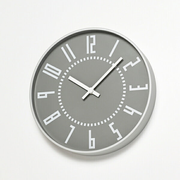 タカタレムノス デザインオブジェクト eki clock エキ クロック 掛時計 クオーツ 電池式 グレー 五十嵐 威暢 TIL16-01GY