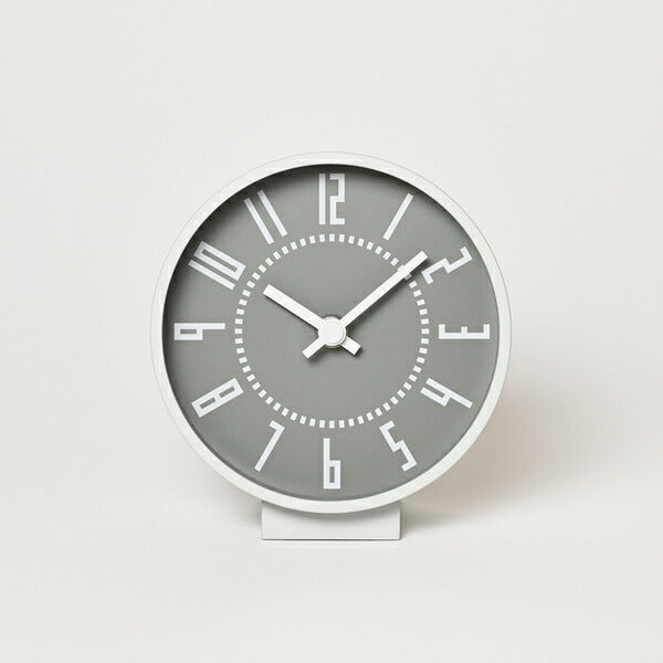 タカタレムノス デザインオブジェクト eki clock s エキ クロック エス 置き時計 クオーツ 電池式 グレー 五十嵐 威暢 TIL19-08GY