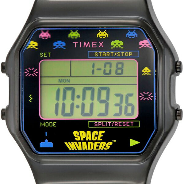 タイメックス TIMEX 80 Space Invaders WATCH スペースインベーダー コラボ 限定モデル TW2V39900 メンズ 腕時計 デジタル ブラック