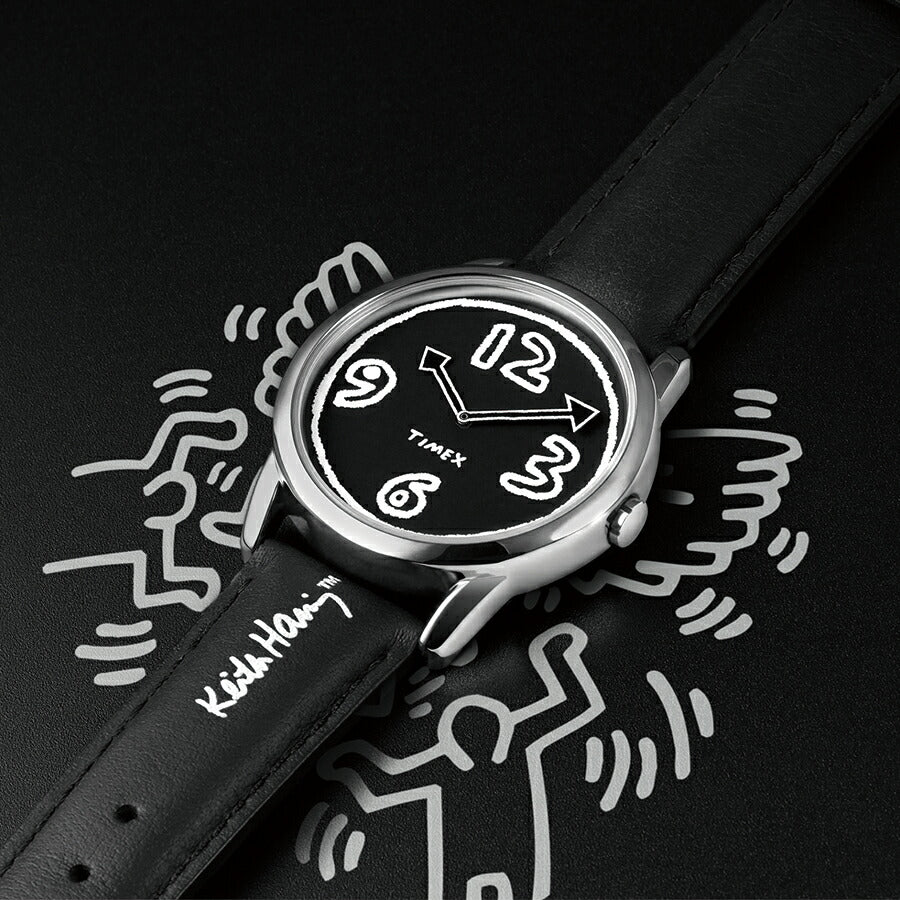 タイメックス キース・へリング コラボレーションモデル イージーリーダー TW2W25400 メンズ レディース 腕時計 クオーツ 電池式 ブラック