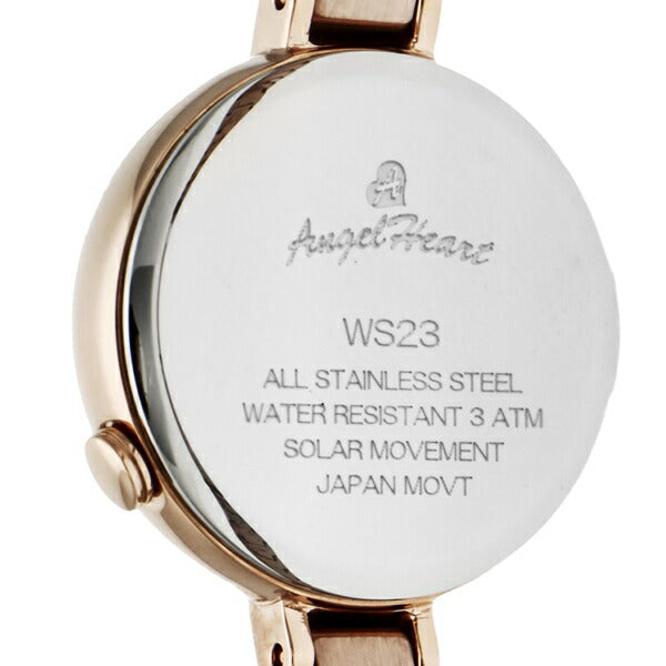 エンジェルハート ウィッシュスター WS23PG レディース 腕時計 ソーラー パールダイヤル クリスタルガラス ピンクゴールド 雑誌掲載