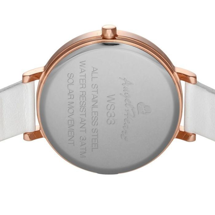 エンジェルハート ウィッシュスター WS33P-WH レディース 腕時計 ソーラー レザー ホワイト カレンダー